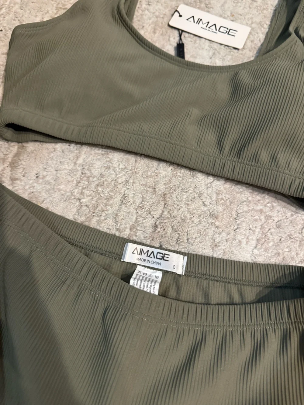 Ai’Mage Green Ribbed Bikini - Picture 5 of 6